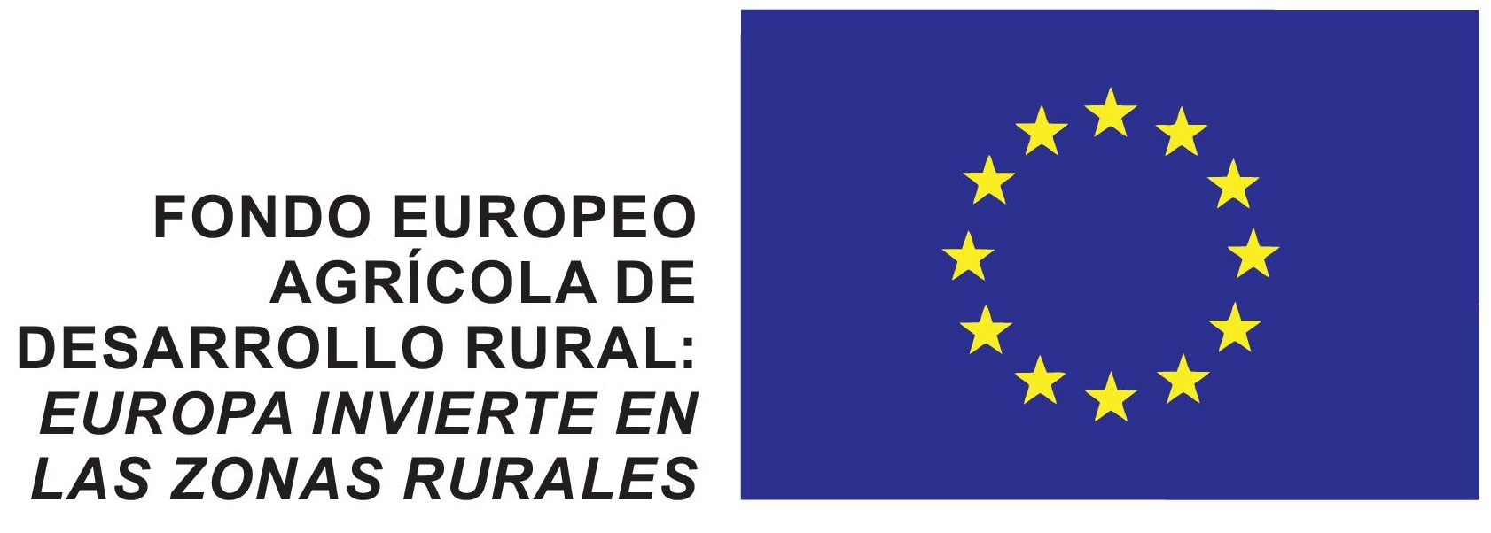 Logotipo de fondo europeo agrícola de desarrollo rural.